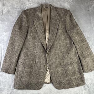 Vintage PBM Select Blazer Mens 44 Brown Camelhair Herringbone Tweed Made USA 90s